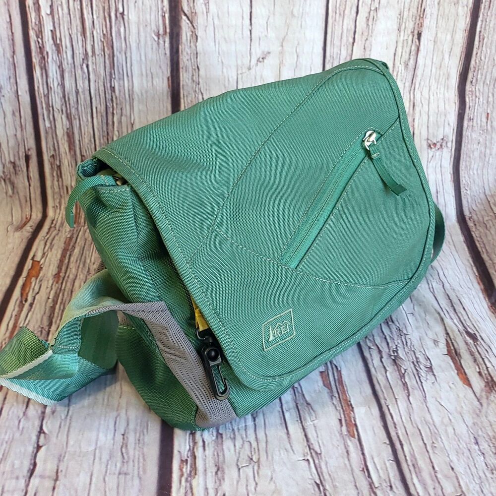 REI Green Messenger Satchel Bag Outdoors Hiking